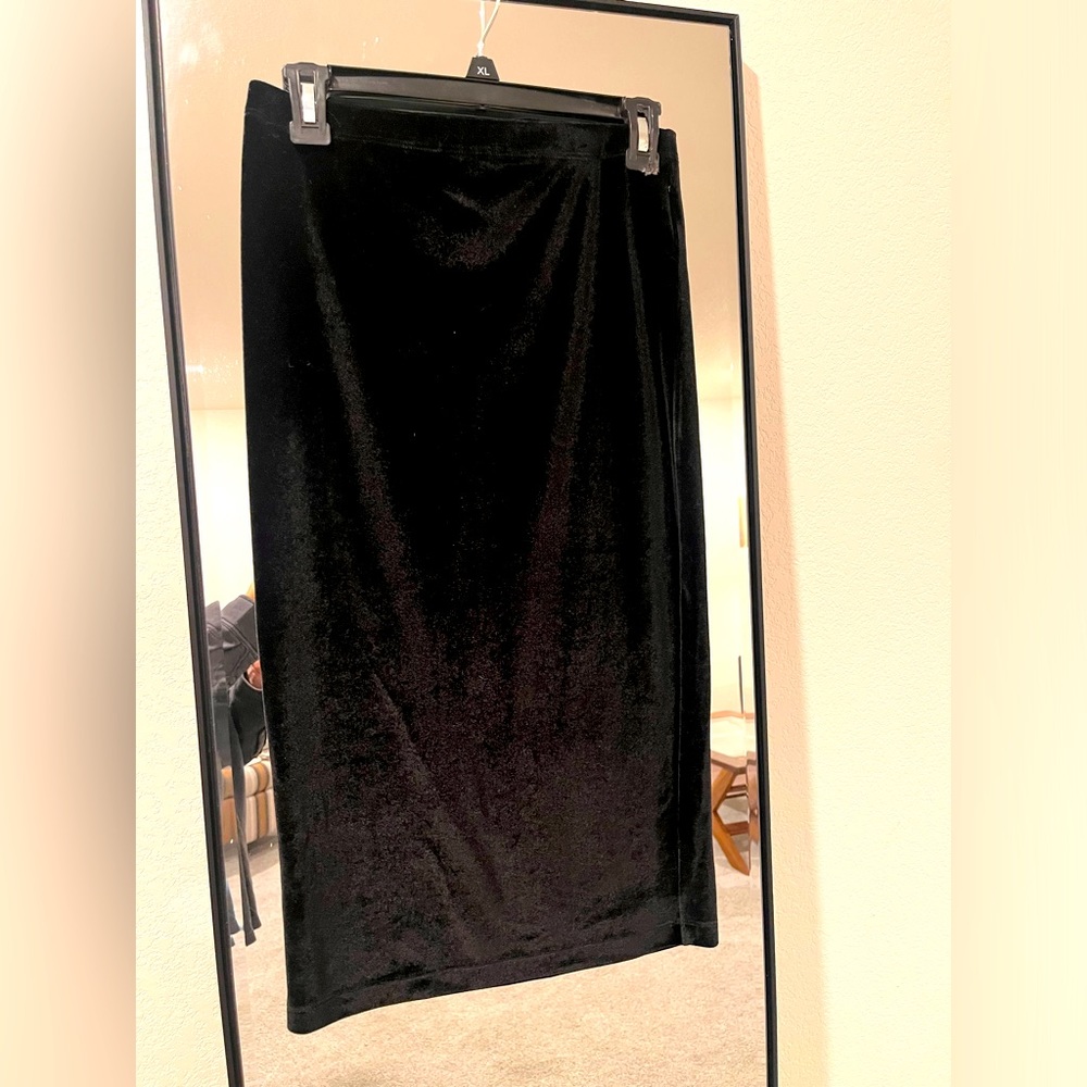 Velvet Pencil Skirt